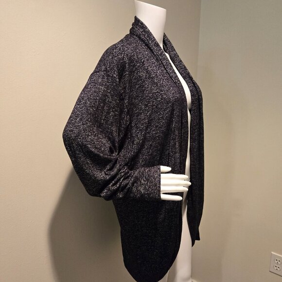 Athleta Luxe Pose Open Cardigan Sweatshirt Heathered Gray XL - Picture 4 of 5